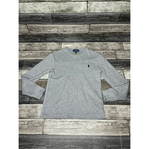 Polo Ralph Lauren Boys' Cotton Long Sleeve Gray - Picture 1 of 6